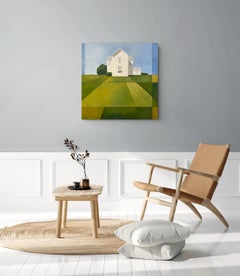 "The Old Farmhouse" - Contemporary Acrylic Barn Painting on Canvas