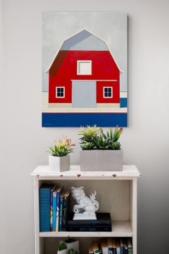 "Where It's At" - Contemporary Acrylic Barn Painting on Canvas
