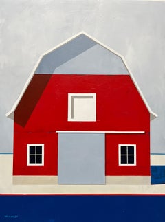 "Where It's At" - Contemporary Acrylic Barn Painting on Canvas