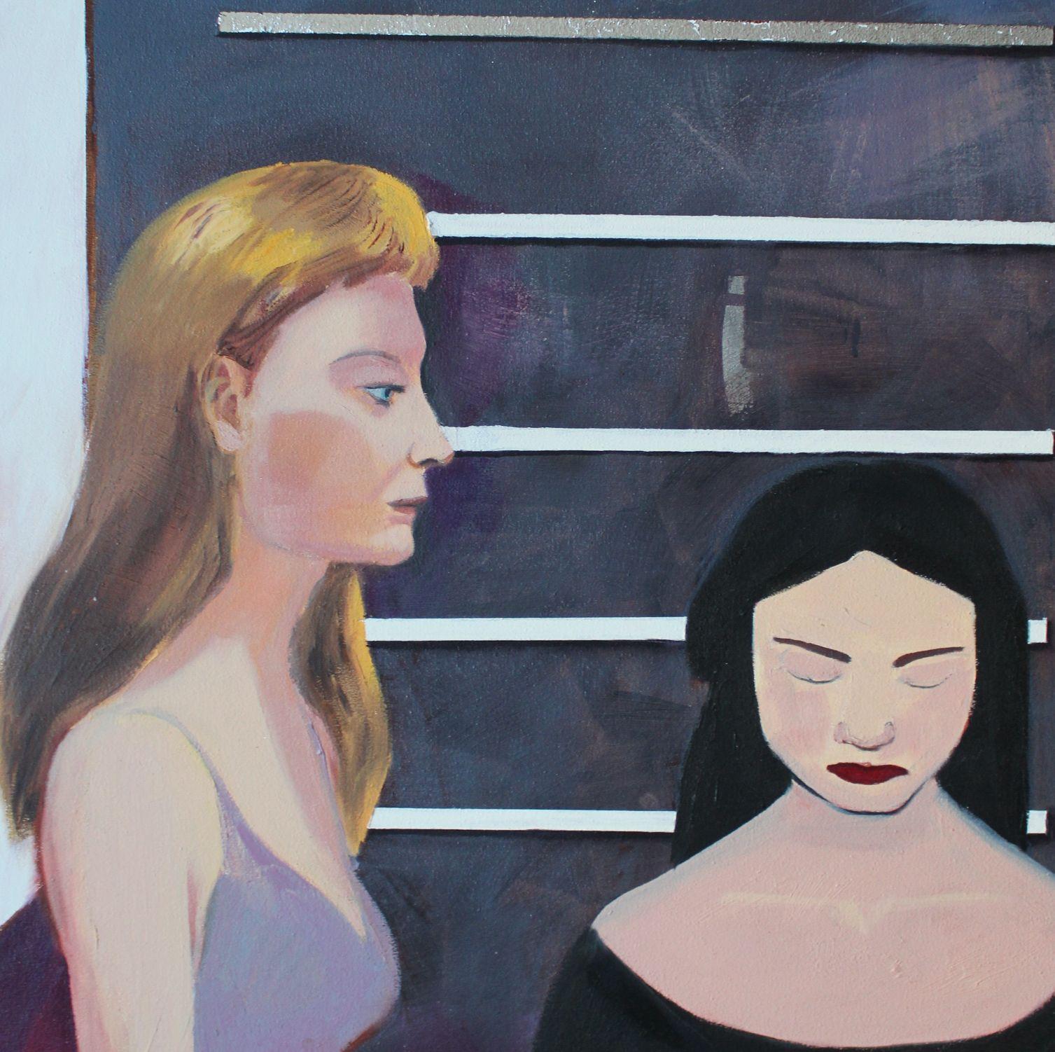 Nicht weinen, Sonnenschein, Gott tut etwas anderes. Leinwand/Öl, 80x60 cm – Painting von Justine Plankaja