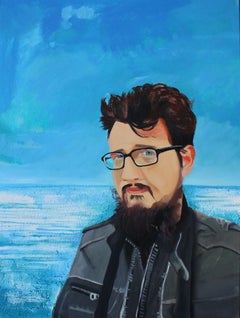 Edgars on the Shore. Canvas/oil, 80x60 cm