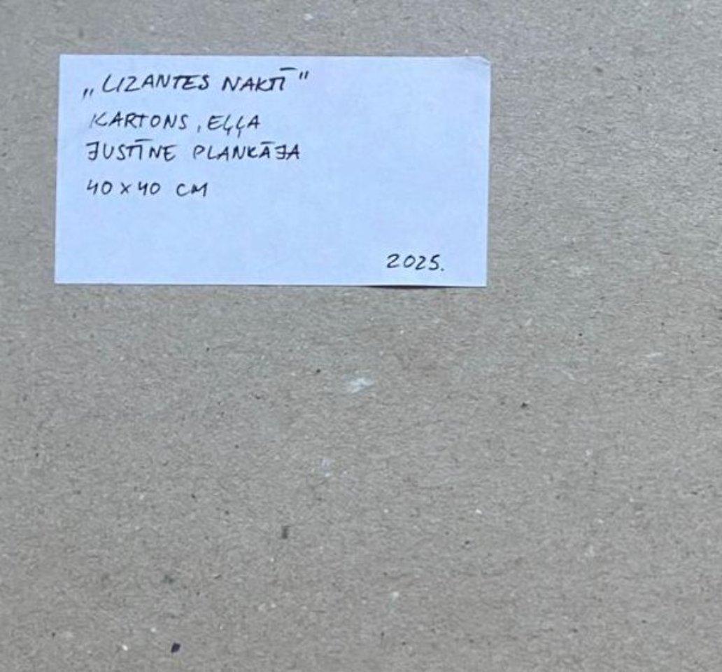 Lisante bei Nacht. 2025. Pappe/Öl, 40x40 cm (Zeitgenössisch), Painting, von Justine Plankaja