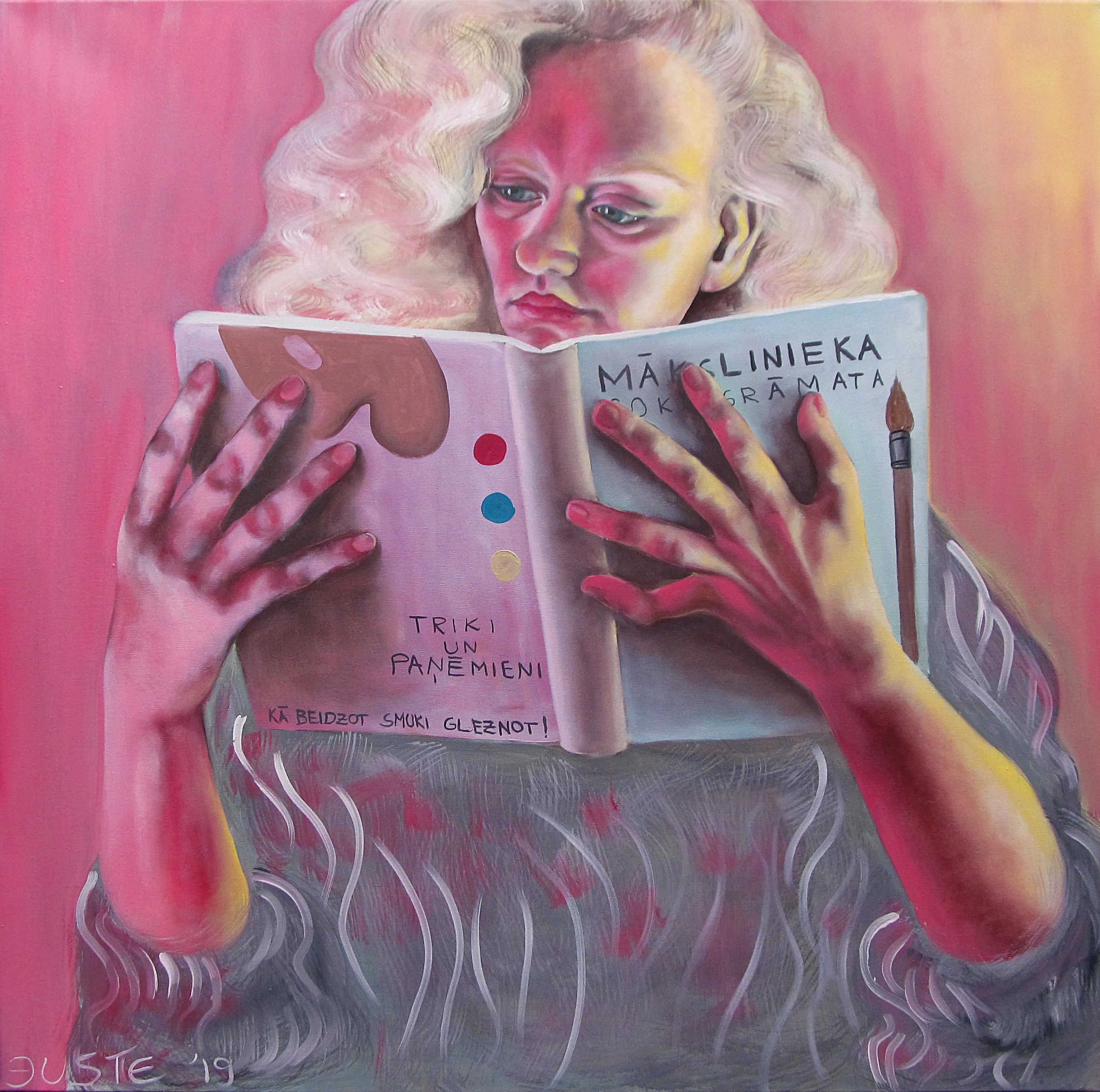 Handbook. 2019. Oil on canvas, 100x100 cm