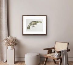 Judgement, Pop Art, Still Life Art, Political Artwork, Dollar Print, Gun Art