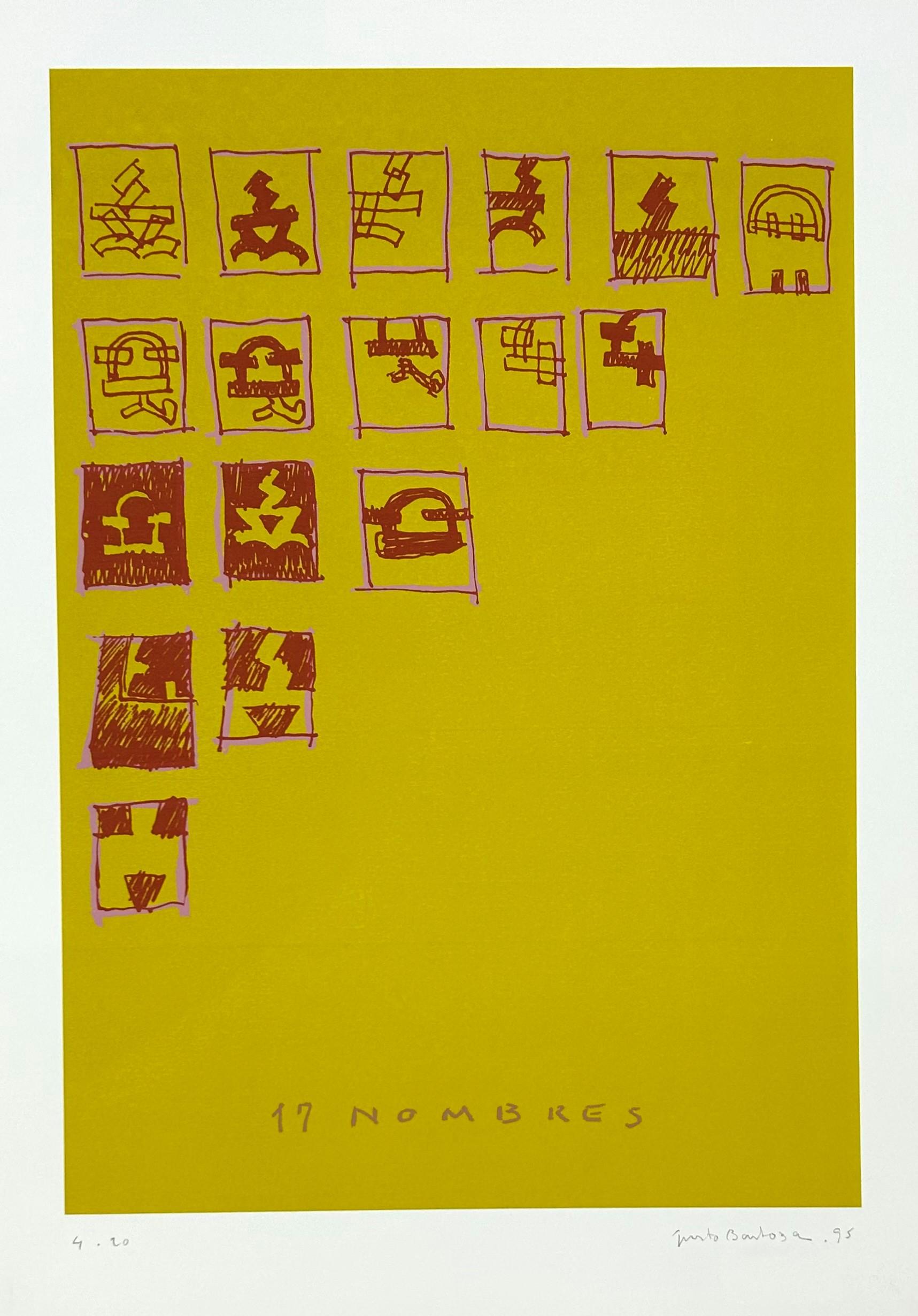Argentinischer signierter Original-Kunstdruck in limitierter Auflage aus Siebdruck 27x19 in. n8 (Zeitgenössisch), Print, von Justo Barboza