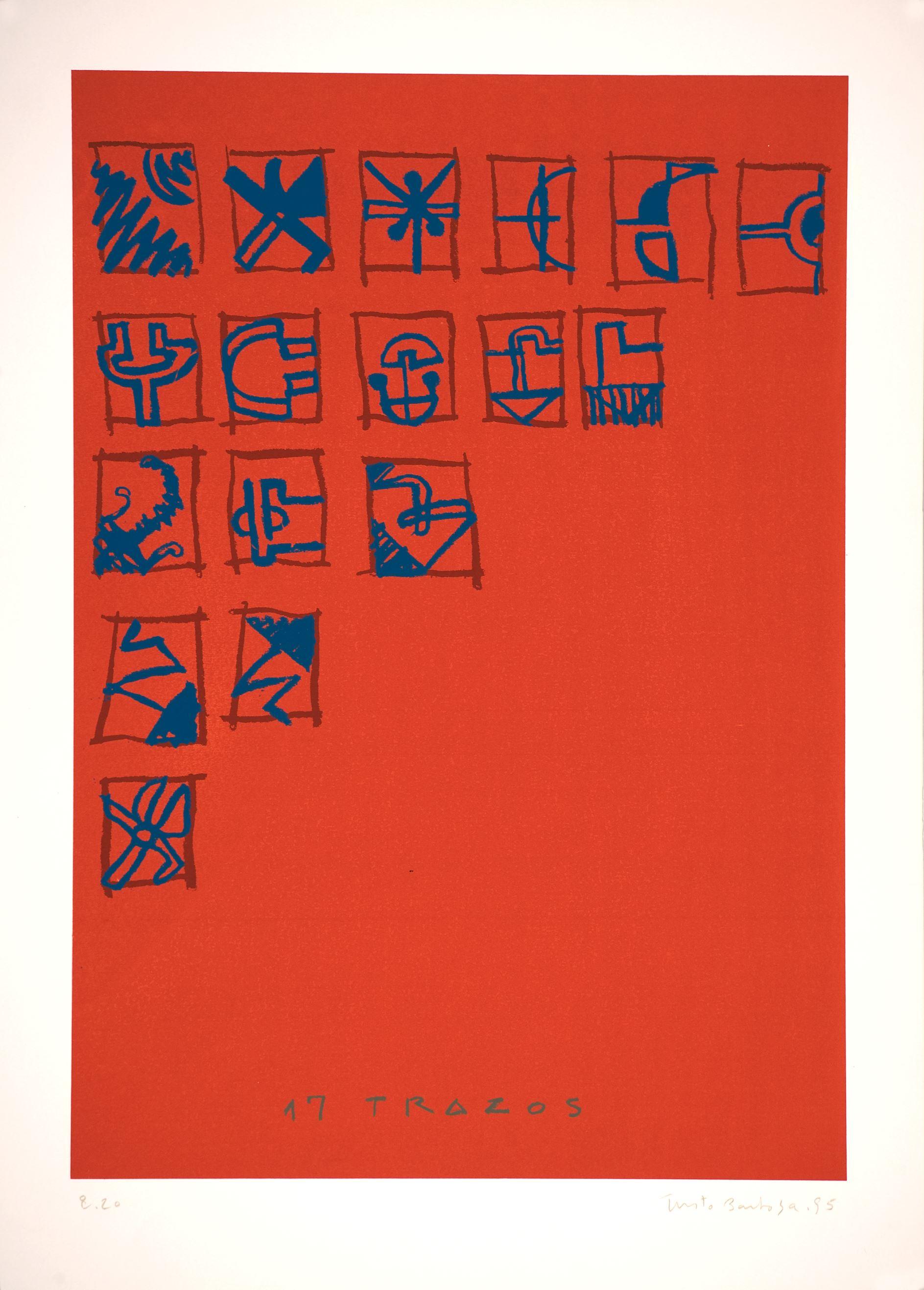 Figurative Print di Justo Barboza - Argentino firmato in edizione limitata, stampa d'arte originale in serigrafia 27x19 in. n11