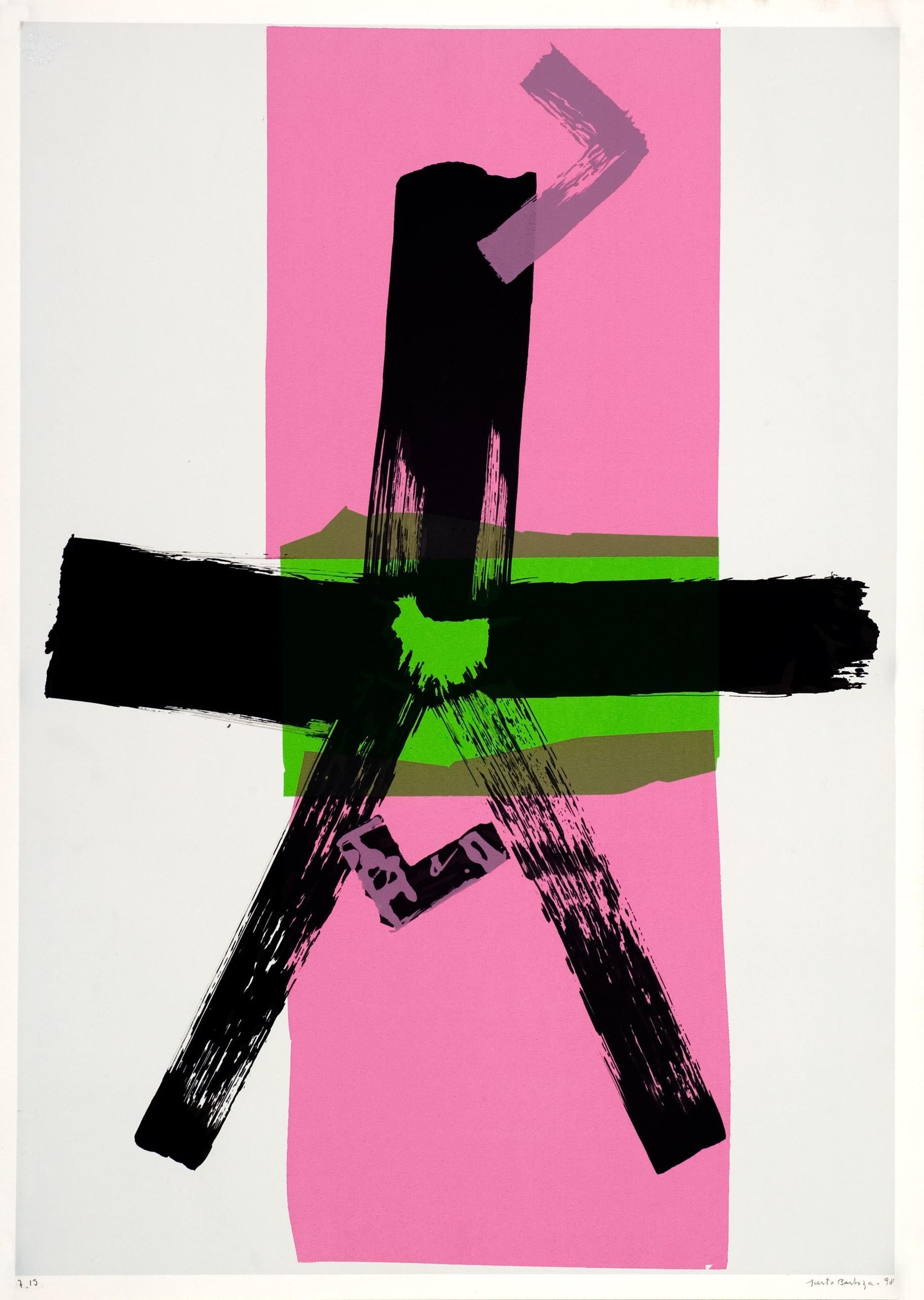 Justo Barboza (Argentina, 1938)
'Sin título (verde rosa)', 1998
silkscreen on paper Guarro Geler
27.6 x 19.7 in. (70 x 50 cm.)
Edition of 15
Unframed
ID: BAR1437-020-015
Hand-signed by author