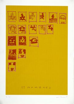 Argentinischer signierter Original-Kunstdruck in limitierter Auflage aus Siebdruck 27x19 in. n8
