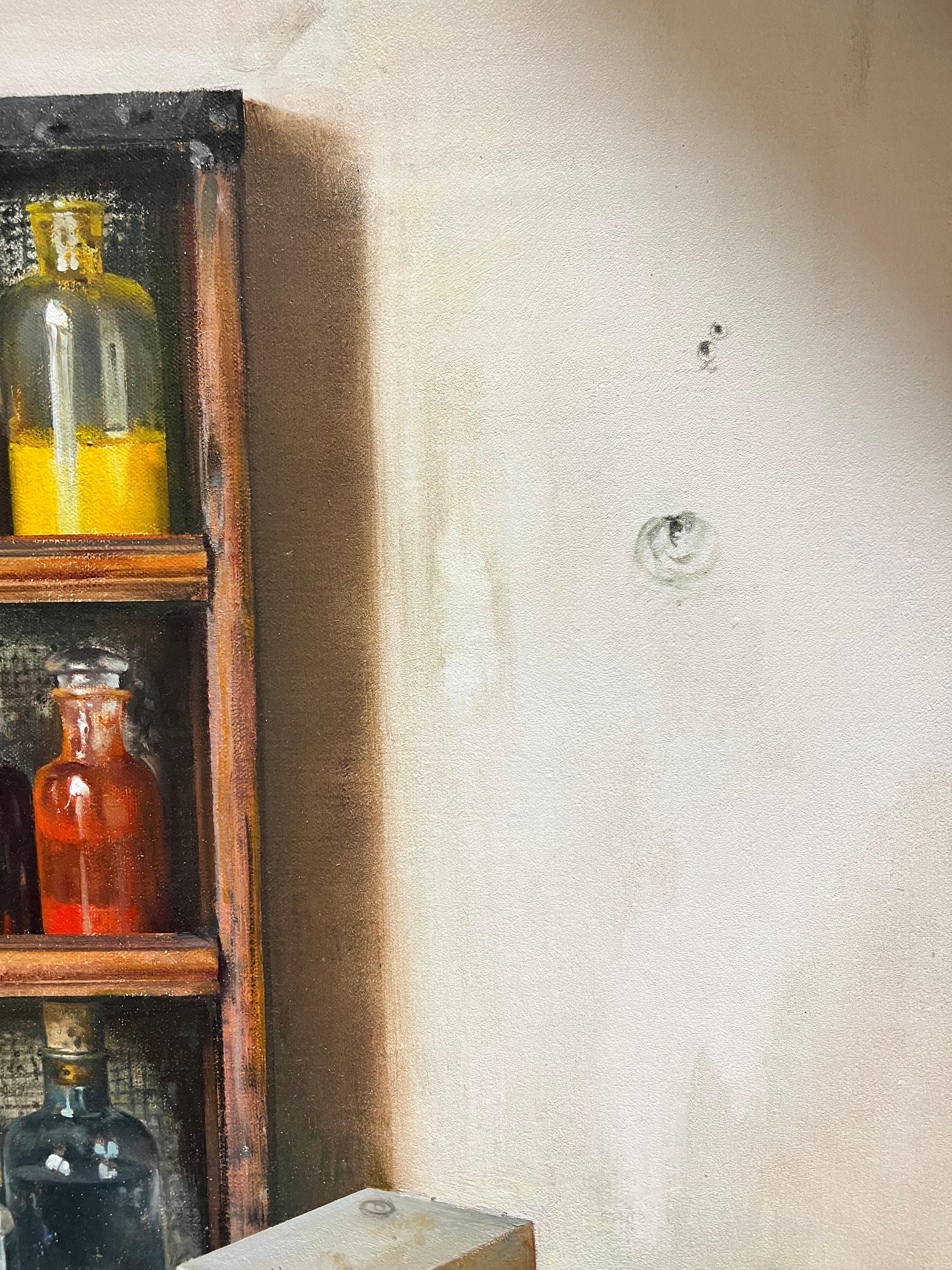 Materiales para artistas en estanterías - Painting Realista de Justo Revilla