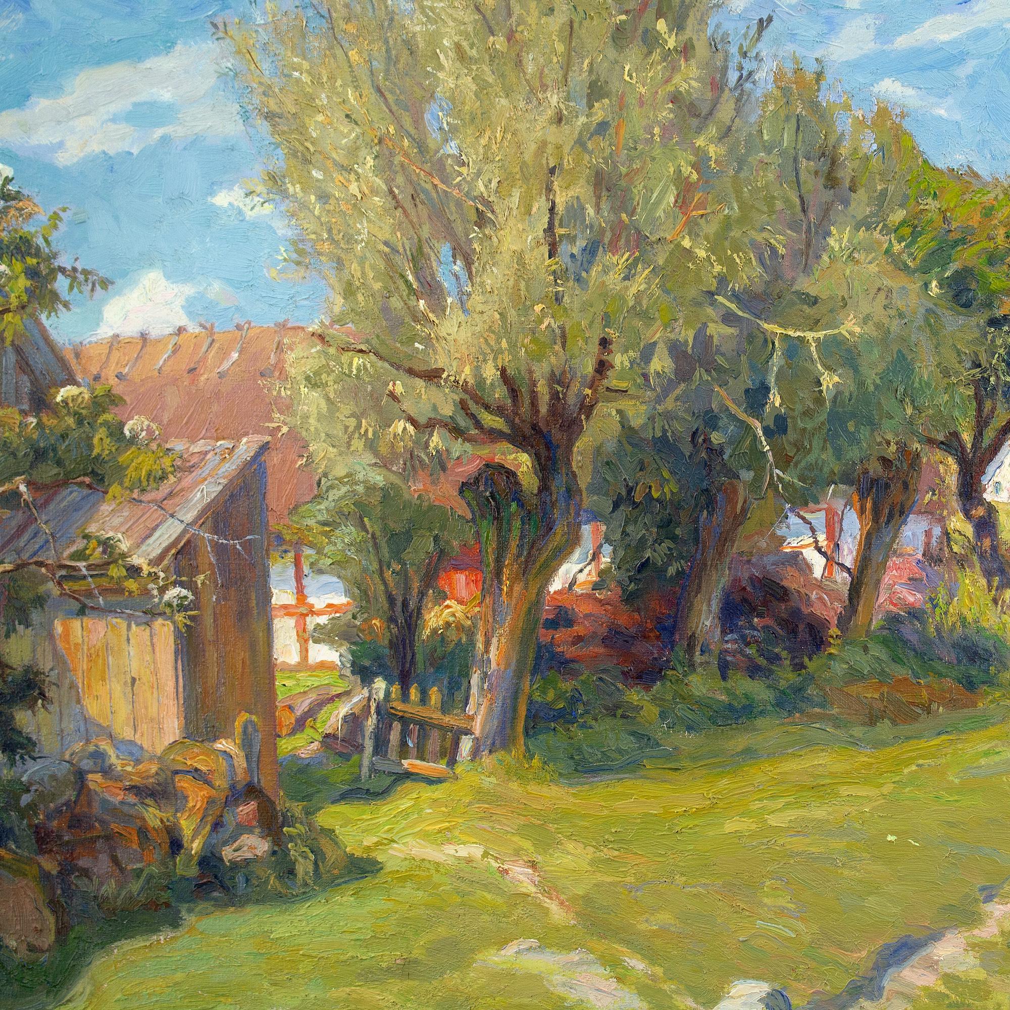 Justus Lundegård - Justus Lundegård, Landscape With Farm, Oil Painting ...