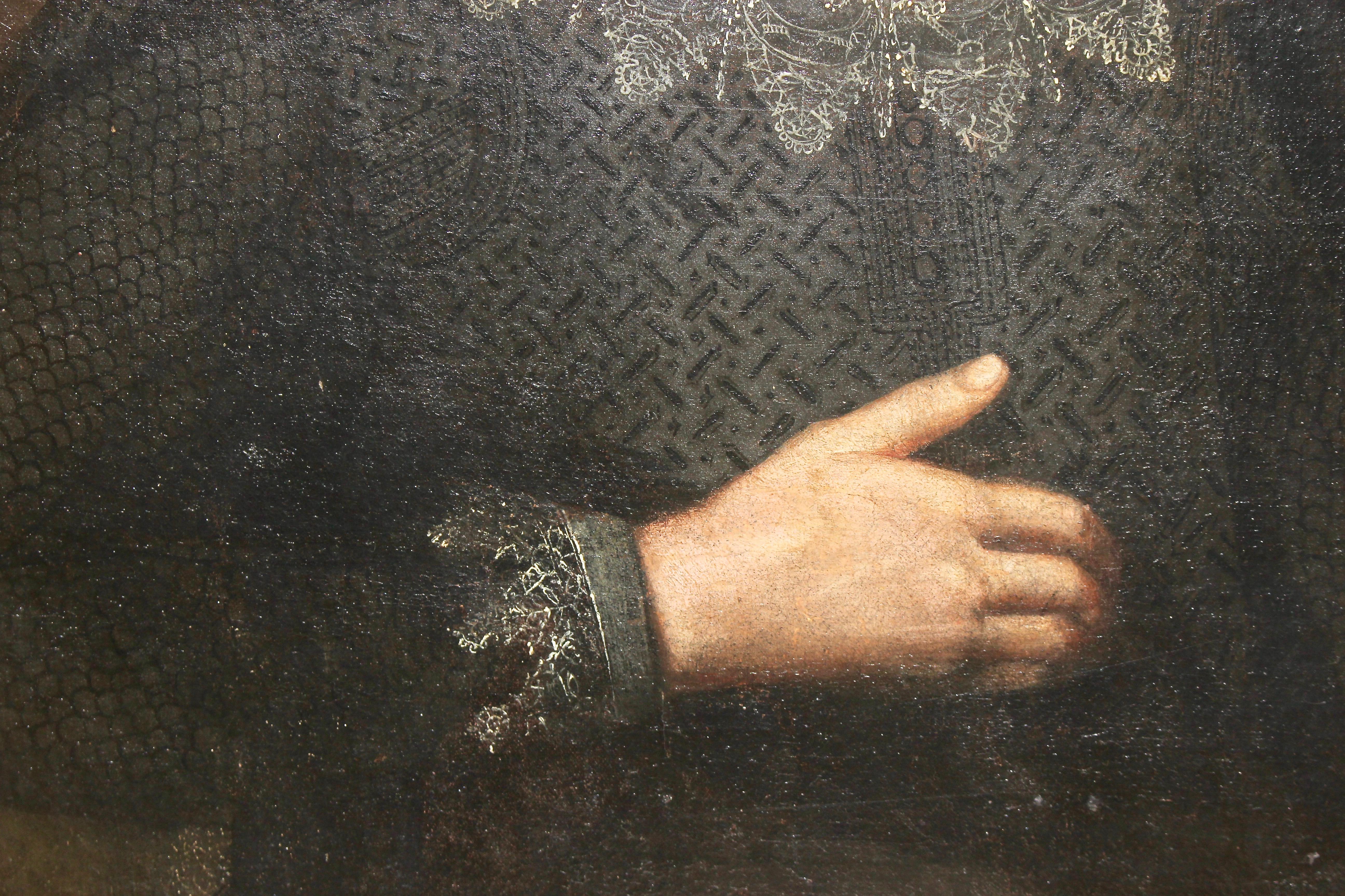 Ancienne peinture baroque flamande, 17ème siècle Portrait 
