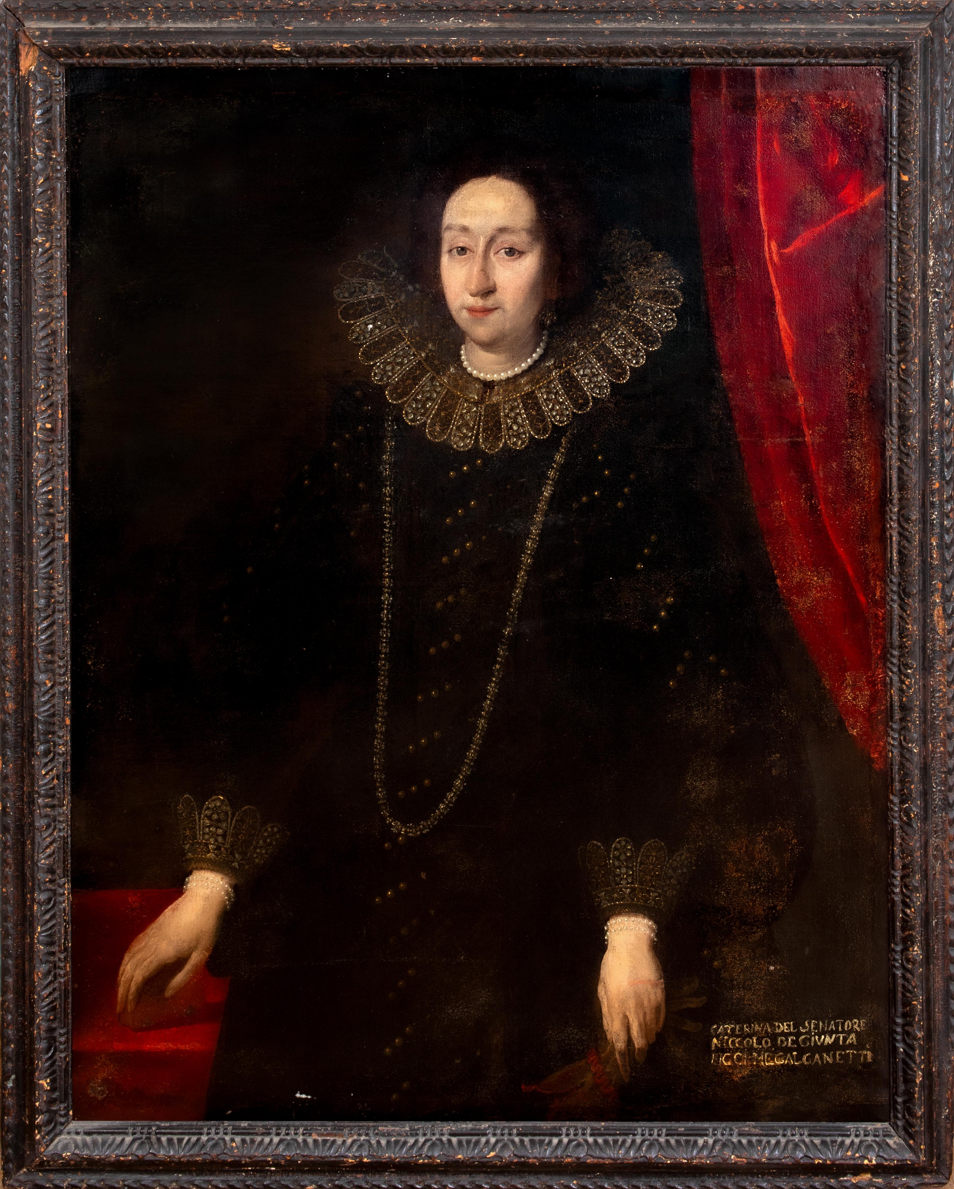 Portrait Painting Justus Sustermans - Portrait de Caterina Giunta, épouse du sénateur vénitien Giunta, vers 1630