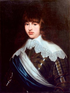 Portrait of Prince Christian V of Denmark, half-length wearing armour