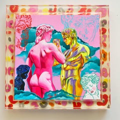 DOMINANDI - bold, colorful pink and gold nude male figures