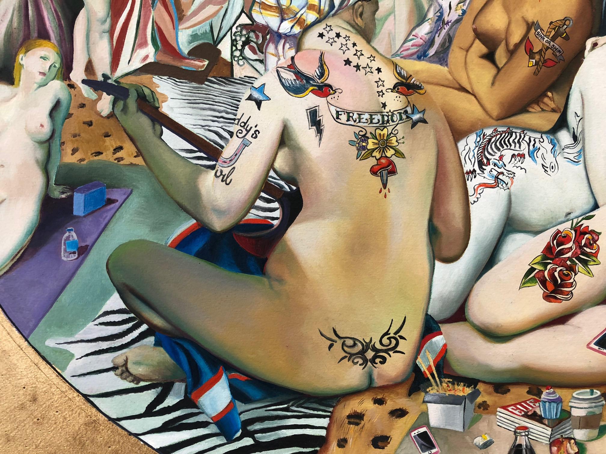 The Rascals / oil and gold leaf on panel 3