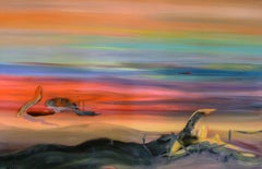 Desert Dunes -  Modern, Expressionism, Landscape Painting, Abstract, Colorful