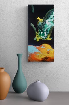Flying Wave - Expressionism, Underwater Seascape Painting, Abstract Landscape