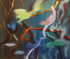 Night Water, Water Forest - Expressionism, Underwater Seascape, Abstract,Magical