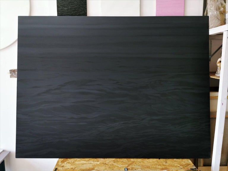 Black Water  - (The Sea) - Large Format Painting, Landscape, Water 2