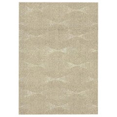 Modern Jute Botanic Silk Rug by Caffe Latte