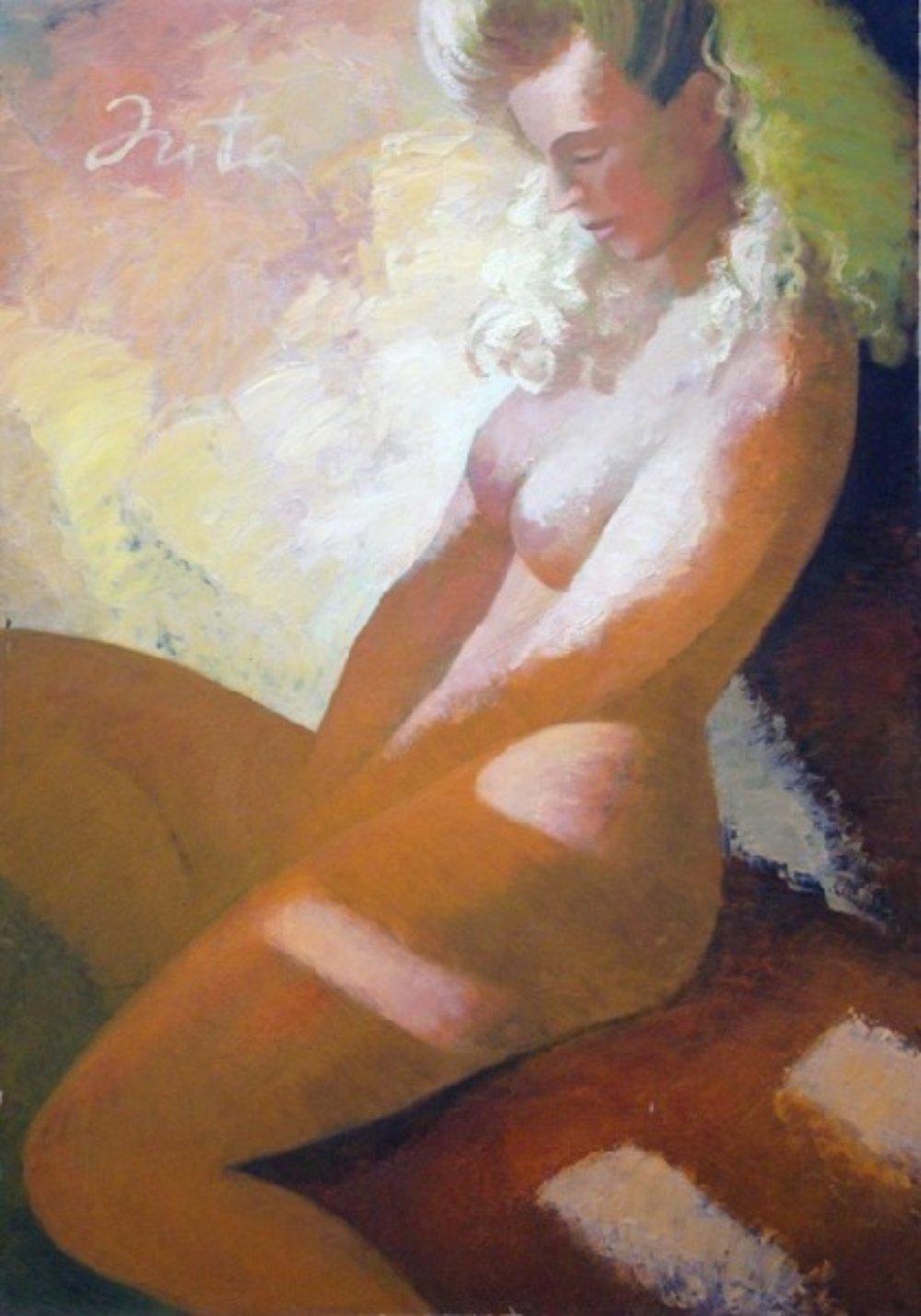 Juta Policja Figurative Painting - Light game