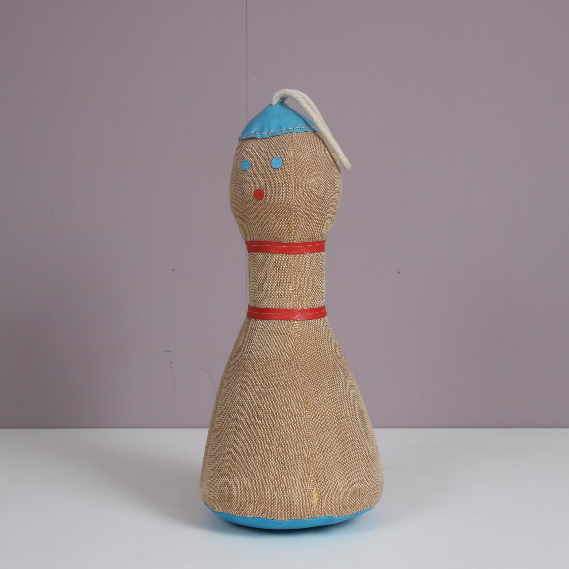 Jute and Leather Toy by Renate Müller for H. Josef Leven Kg, Germany 1960 For Sale 1