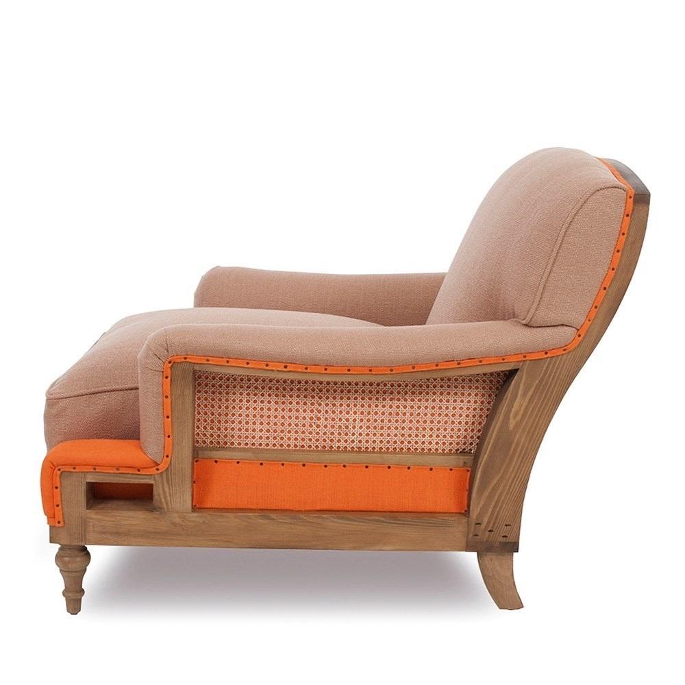 Jute Armchair with Exposed Structure in Rattan and Ribbon For Sale 5