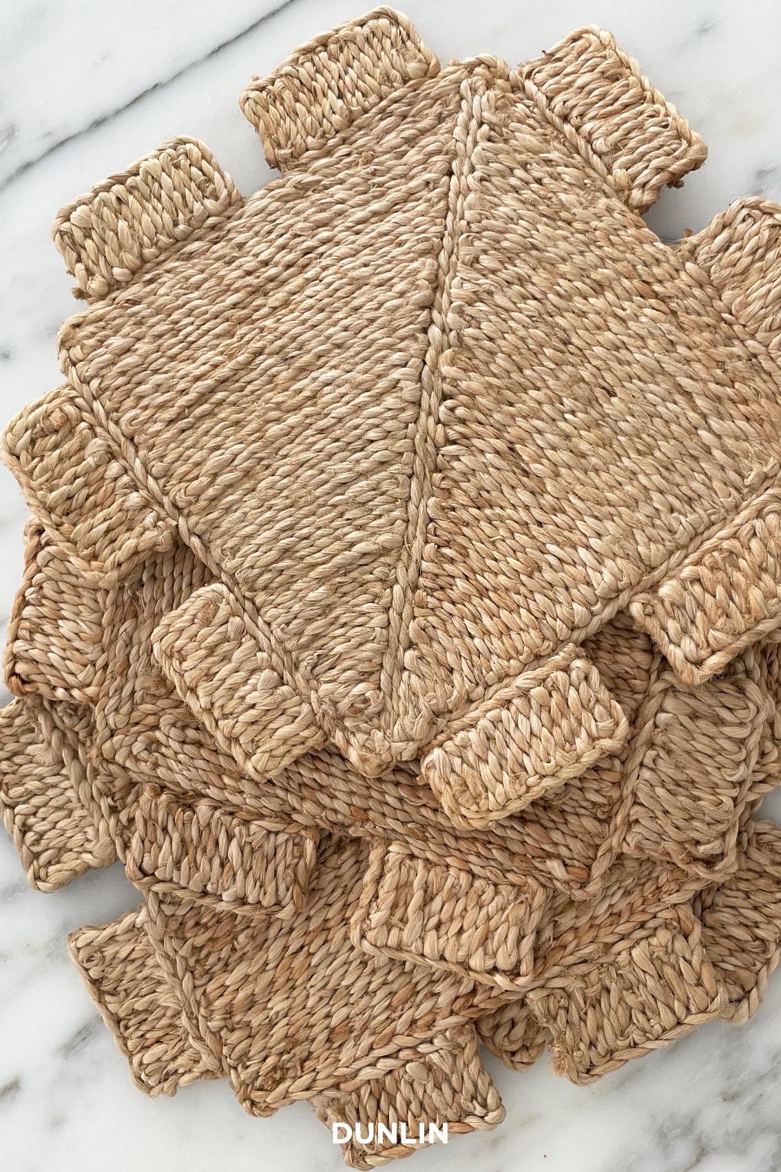 Indian Jute Block Placemats and Trivets by, J'Jute