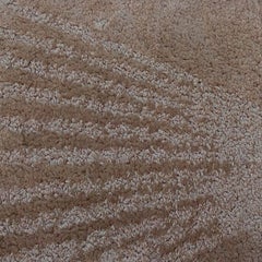 Modern Jute Round Botanic Silk Rug by Caffe Latte