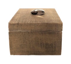 Jute & Sterling Silver Decorative Box