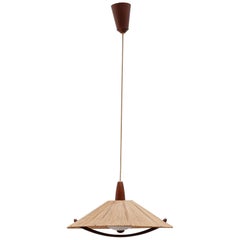 Lampe suspendue en corde de jute:: Danemark par Ib Fabiansen pour Mog et Morup