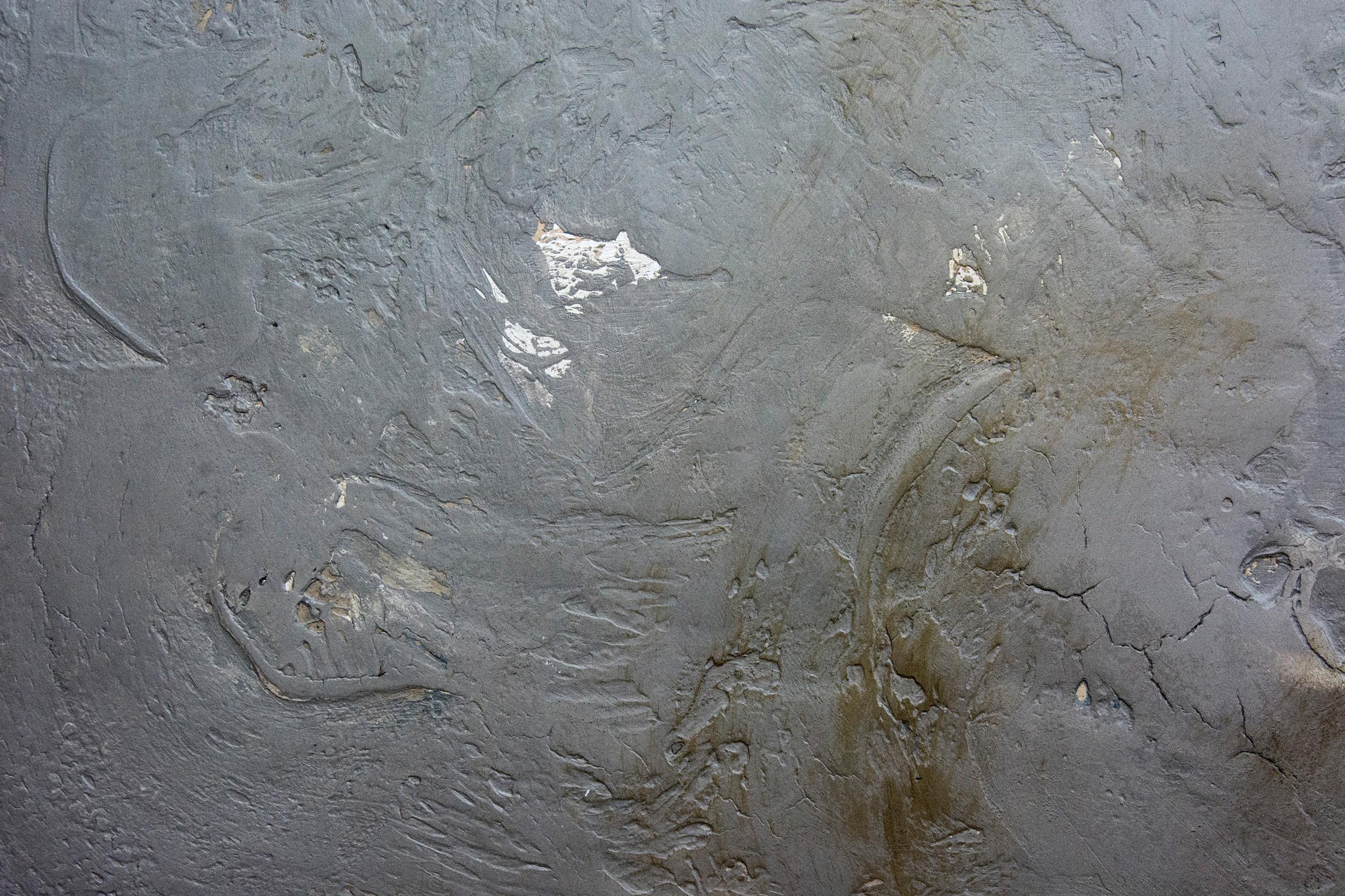 In Organum #2 - soft, contemplative abstraction, plaster and pigment on panel - Painting by Jutta Naim