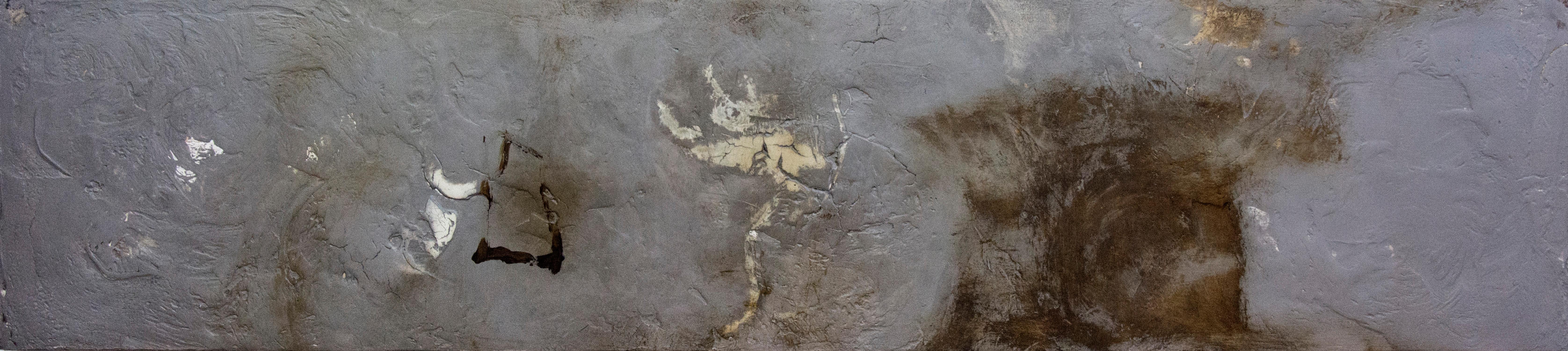 Jutta Naim Abstract Painting - In Organum #2 - soft, contemplative abstraction, plaster and pigment on panel