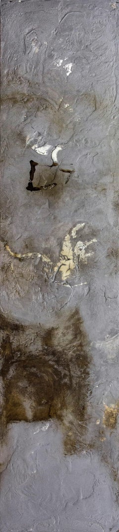 In Organum #2 - Pittura astratta a base di gesso e pigmento, 79x18".