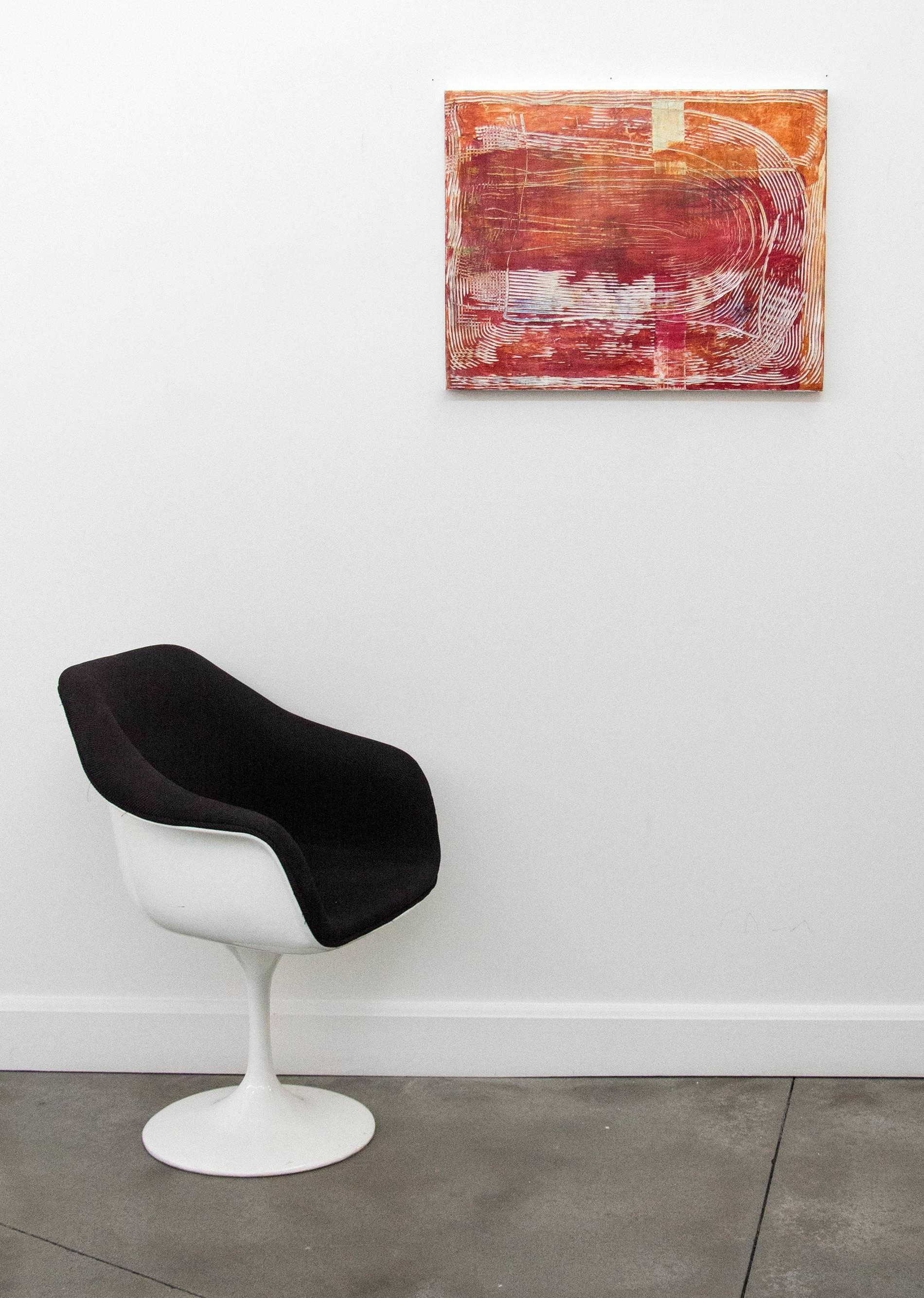 Mimesis No 09 - astrazione calda e contemplativa, gesso e pigmento su pannello 1