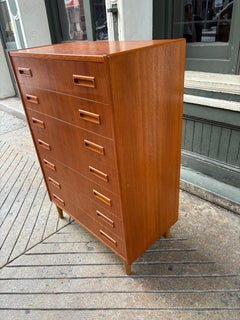 Juul Andersen Dänische Kommode aus Teakholz mit 7 Schubladen