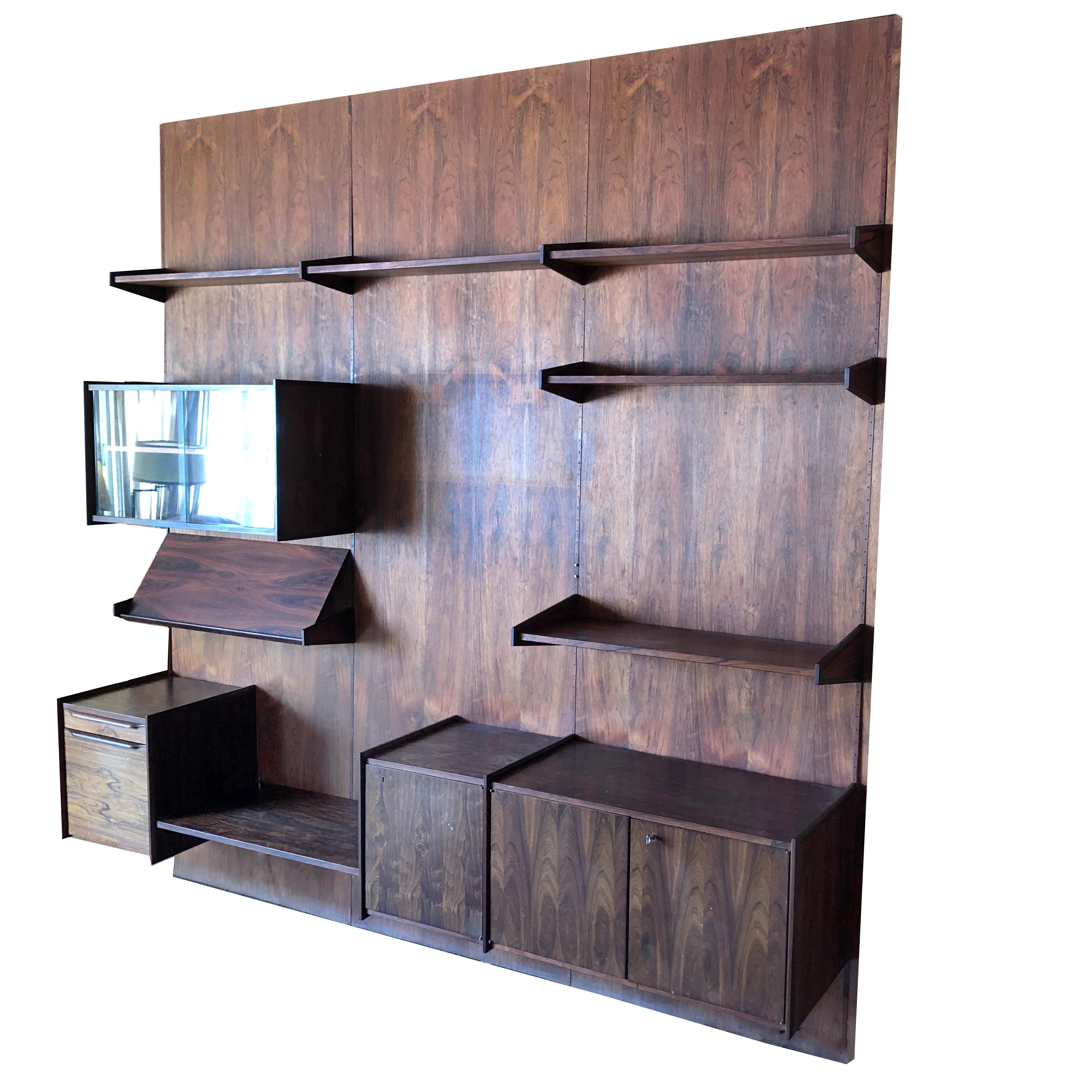 This stunning Norwegian wall unit designed by Juul Christiansen as part of his 