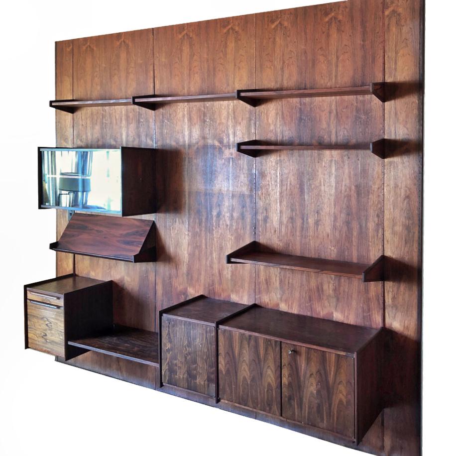 Juul Christiansen Rosewood Wall Unit In Good Condition In Highland, IN