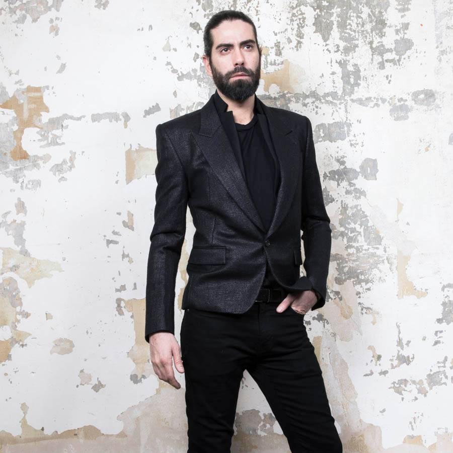 JUUN.J By Karl Lagerfeld Blazer in Black Wool and Polyamide Size 48FR 1