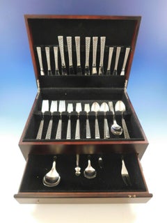 Juvel by Nils Hansen Norway 830 Silver Flatware Set for 6 Dinner Service 41 Pcs