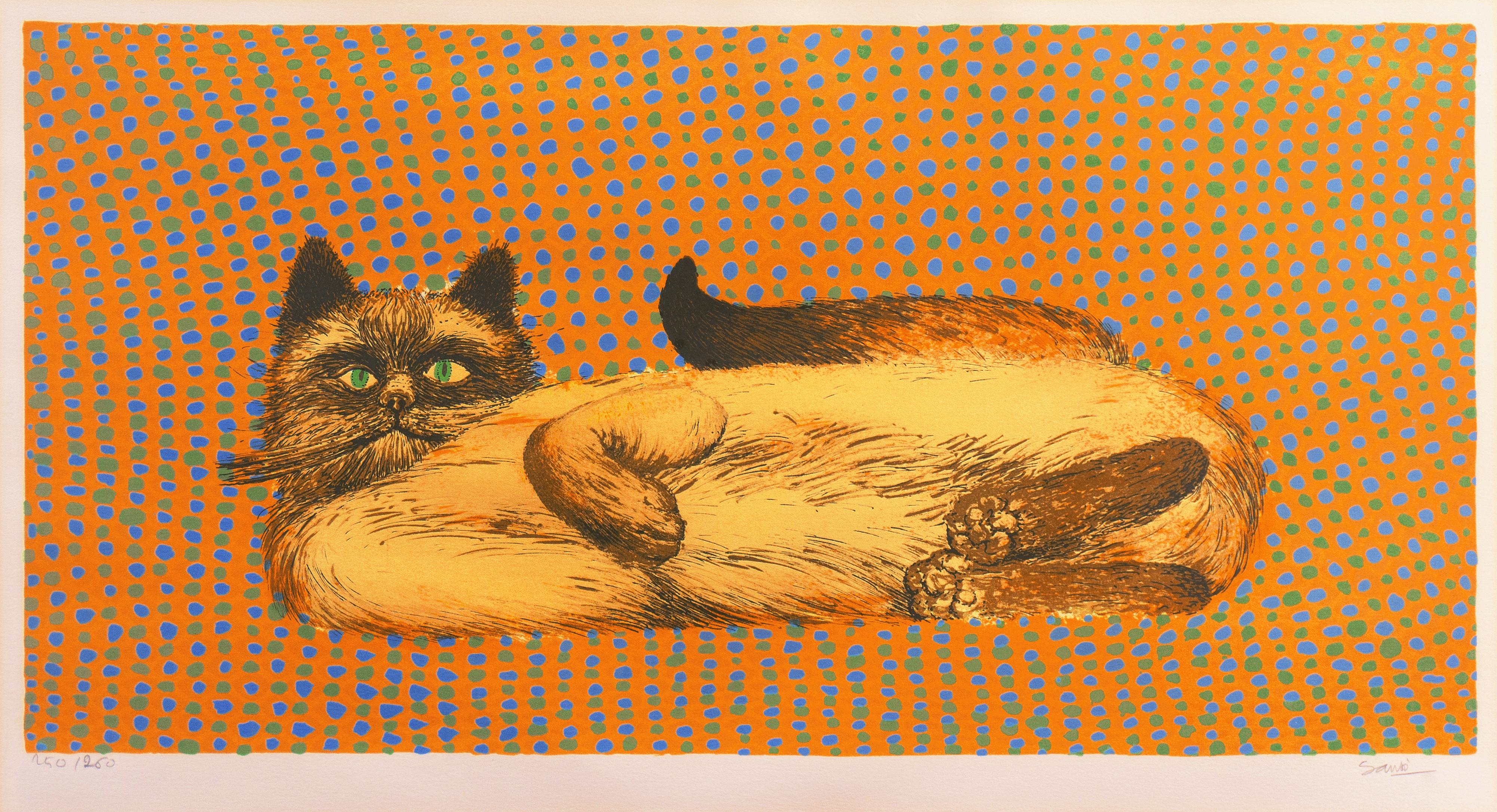 'Fat Cat', Philippines, Paris, Ecole des Beaux-Arts, Metropolitan Museum, MOMA - Print by Juvenal Sanso