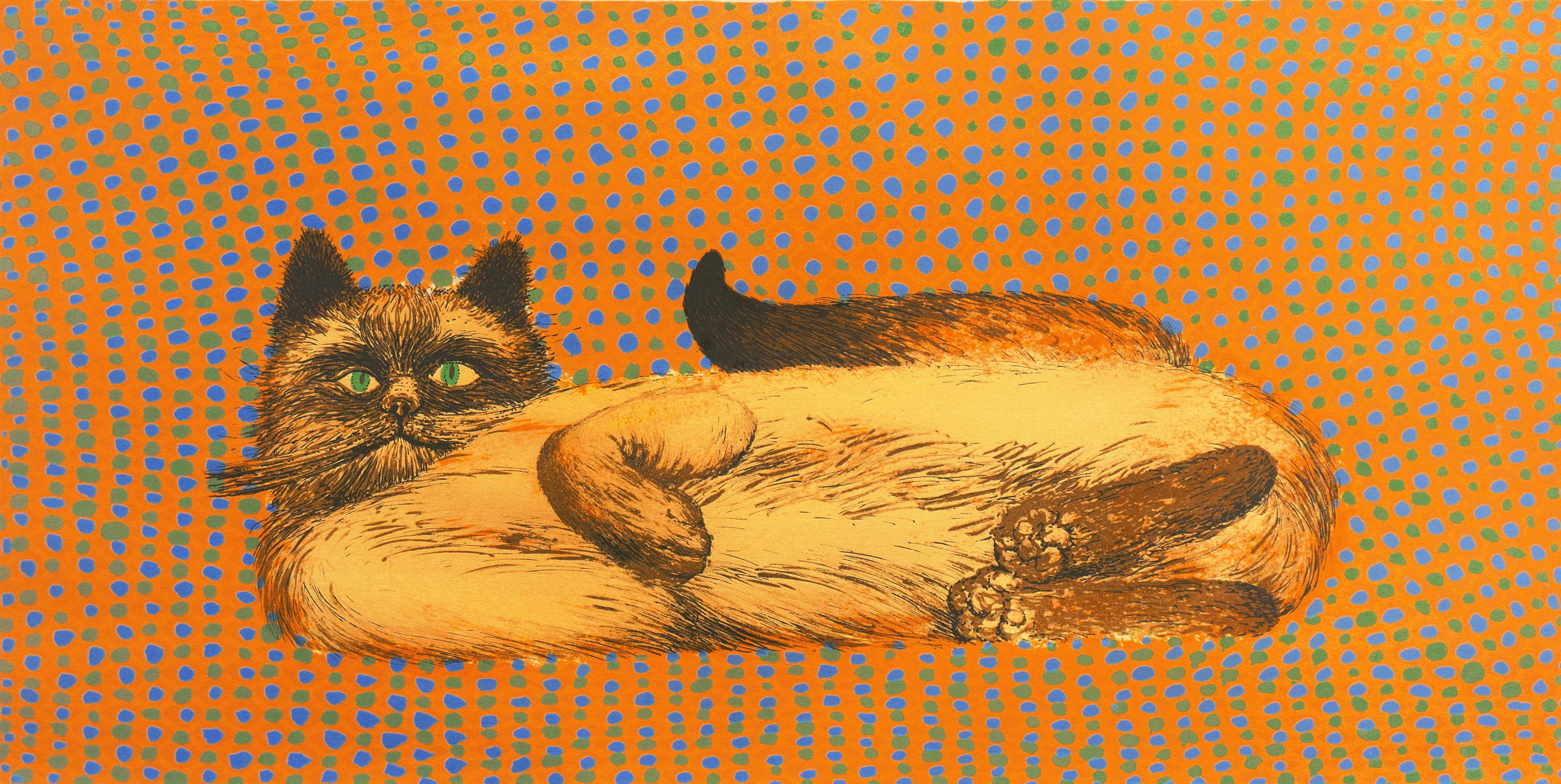 Juvenal Sanso Animal Print - 'Fat Cat', Philippines, Paris, Ecole des Beaux-Arts, Metropolitan Museum, MOMA