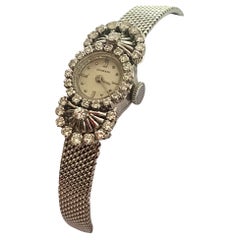JUVENIA 18K.  Lady's whitegold watch from 1950.