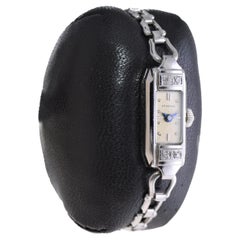 Juvenia Ladies !4Kt. Solid Gold Art Deco Watch with Diamonds circa 1940's