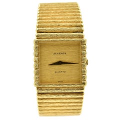 Juvenia yellow gold Bark Finish dial Bracelet Quartz Wristwatch 