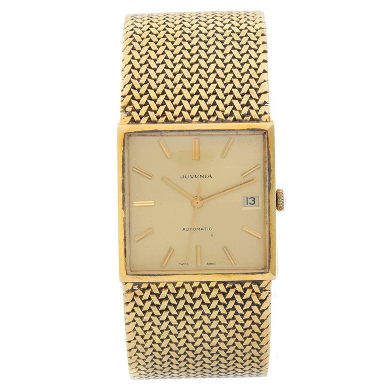 Juvenia Yellow Gold Vintage Automatic Wristwatch, Circa 1970s For Sale ...