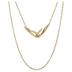 JV Insardi 18kt Canary Gold Diamond Necklace with Hand-Carved Chain