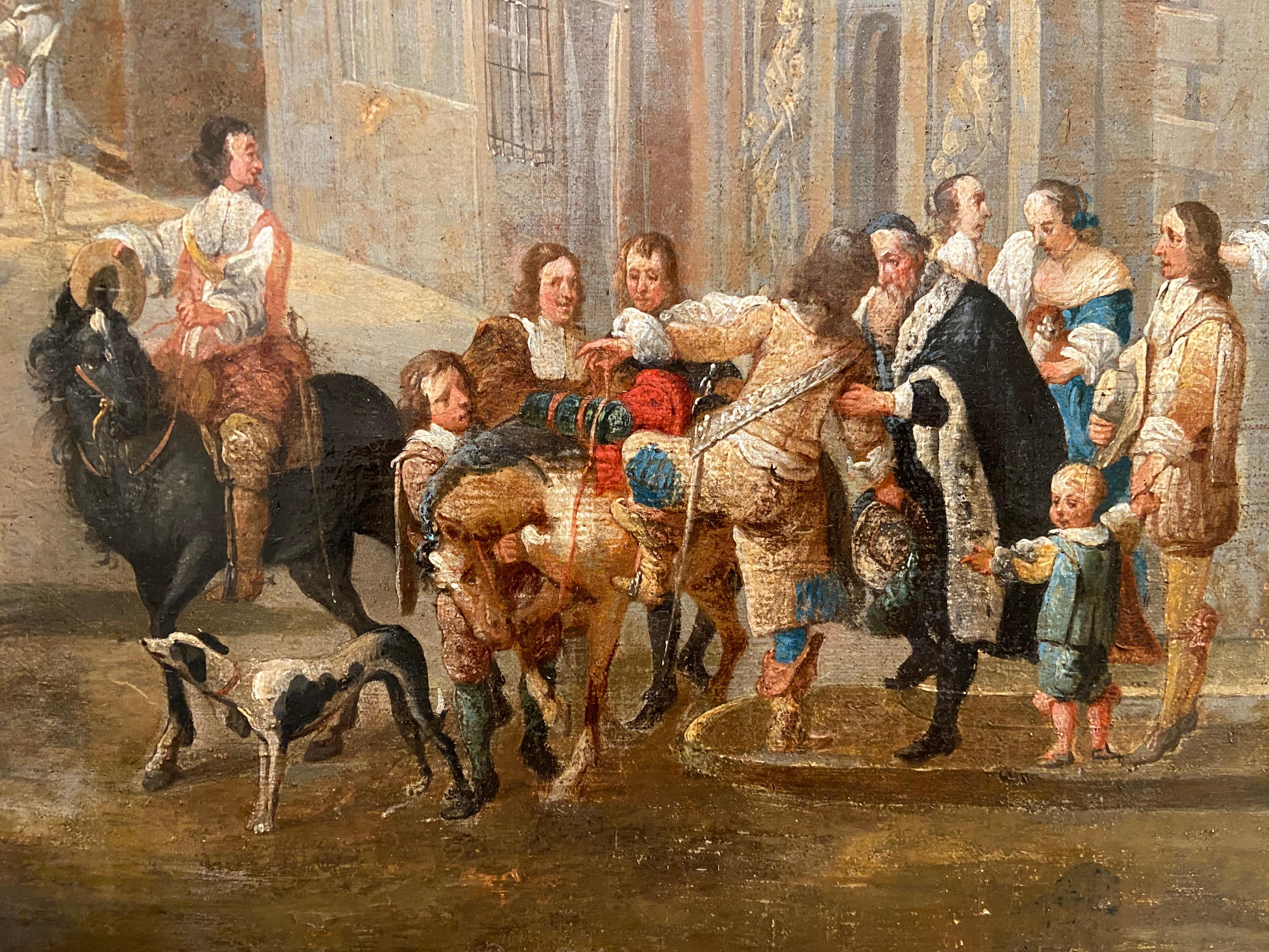 Hand-Painted J.V. Meunincxhove, Departure of the prodigal son 