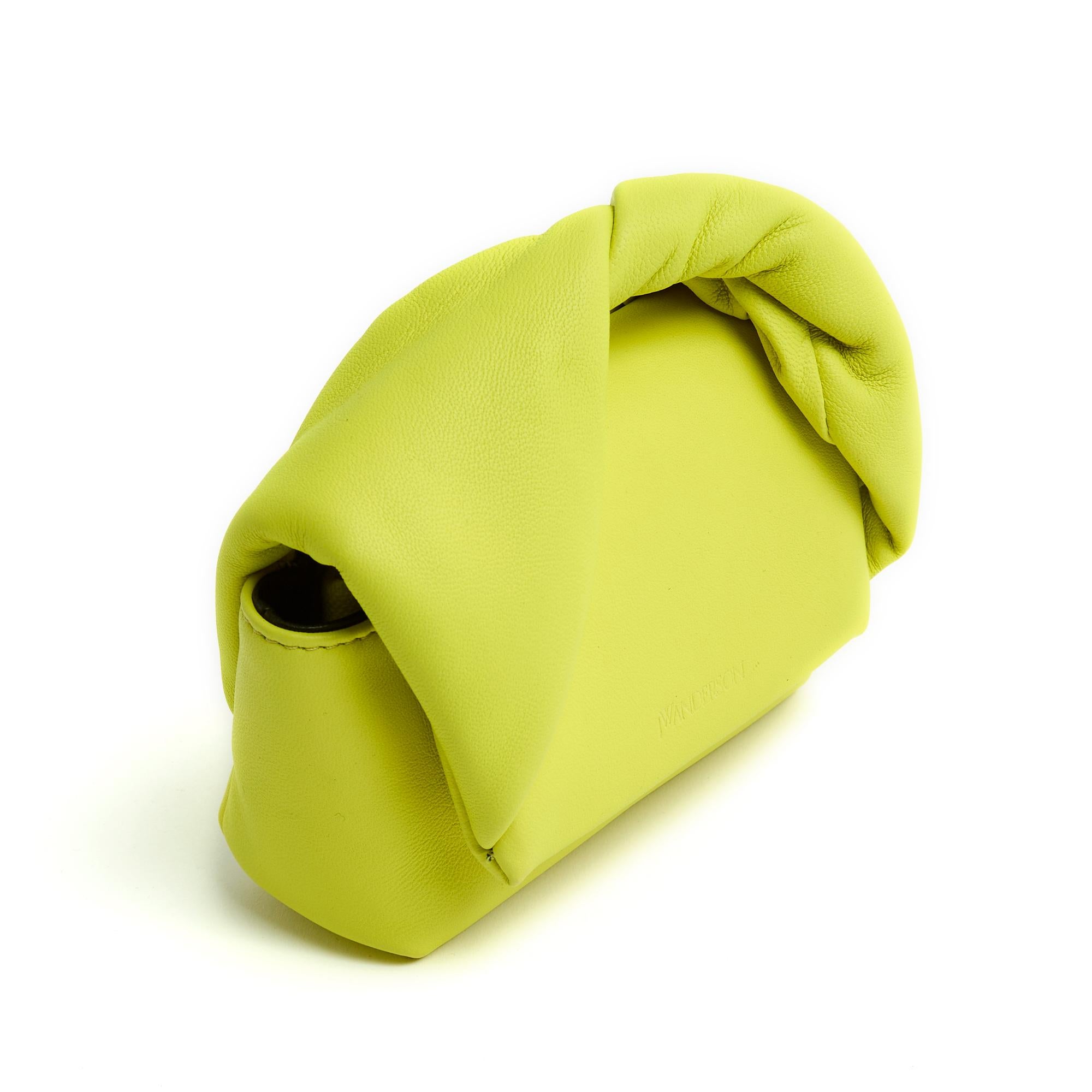 JW Anderson bag collection 2024 model Twister Nano format in yellow green (