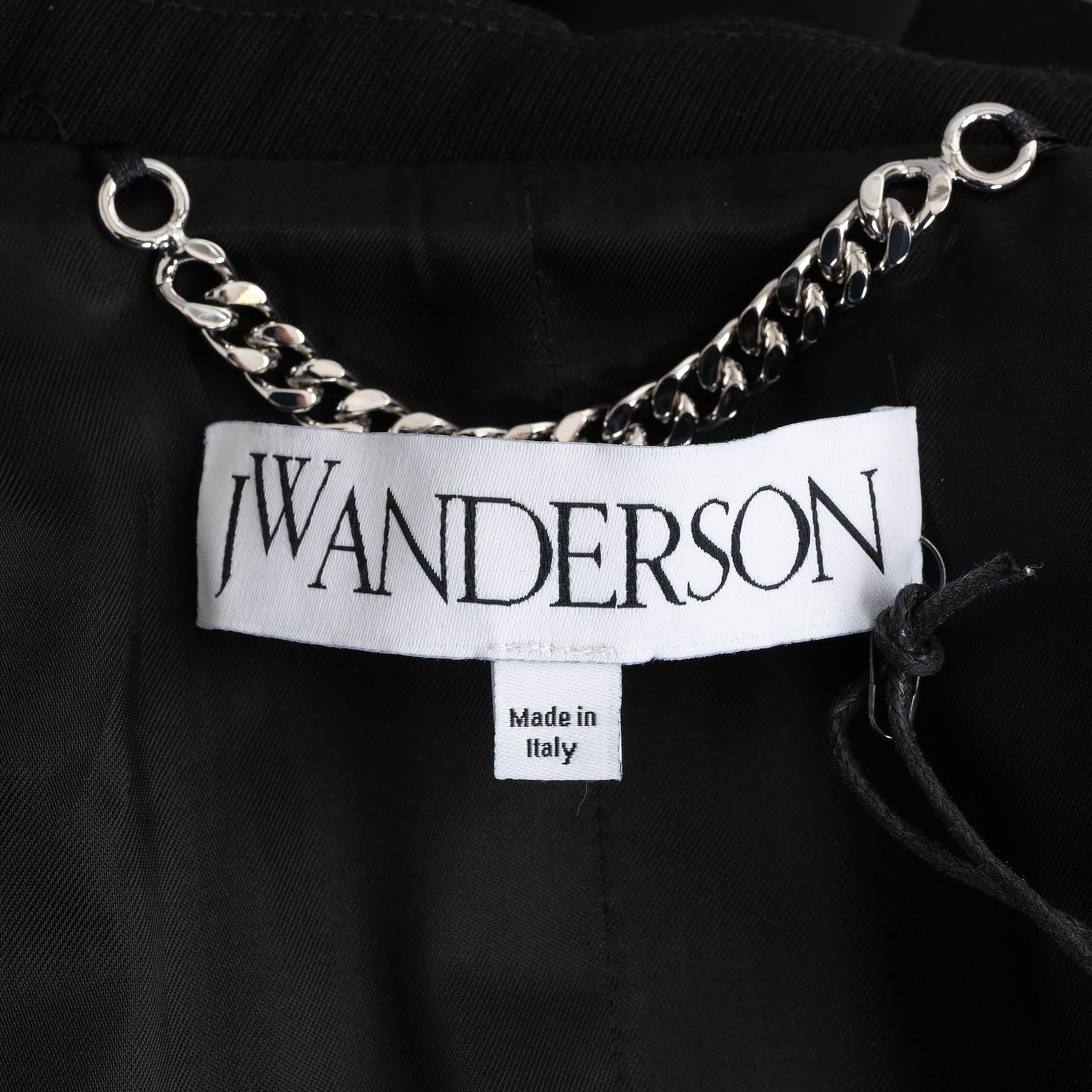 J.W. Anderson nero 2024 BALLOON SLEEVE OVERSIZE Coat Jacket 8 XS in vendita 1